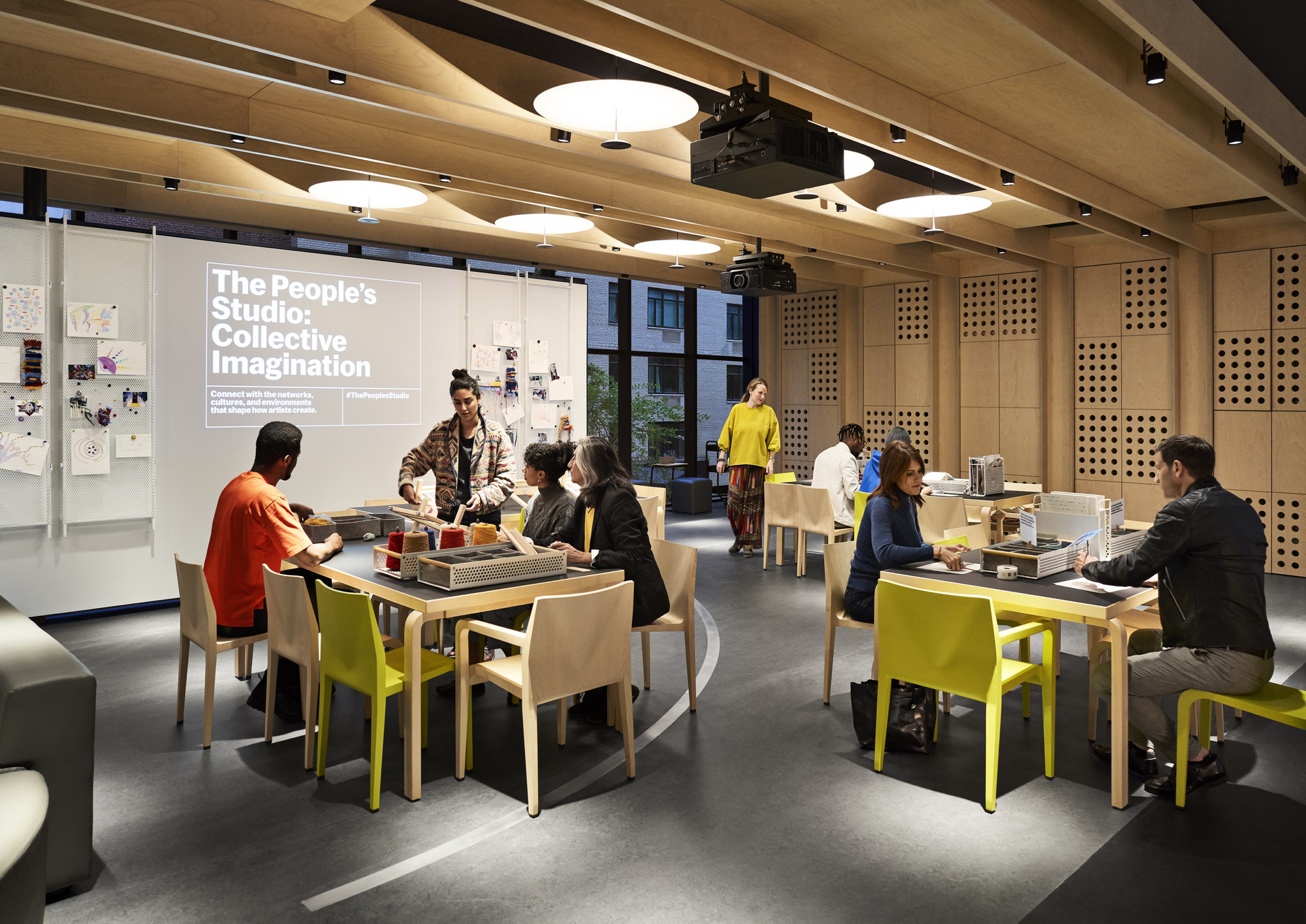 The People’s Studio: Collective Imagination at the Paula and James Crown Creativity Lab. Photo: Noah Kalina
